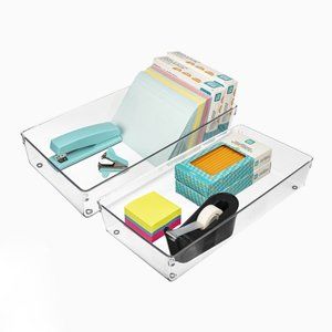 SORBUS ACRYLIC ORGANIZER TRAYS - SET OF 2 LARGE